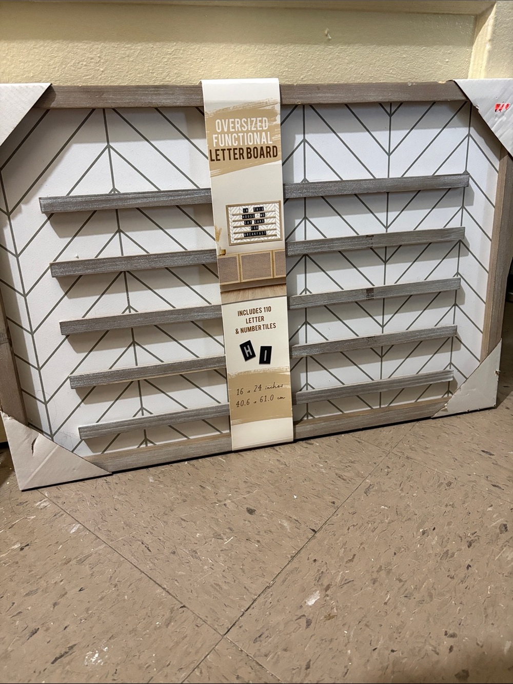 Oversized Functional Letter Board - White and Gray